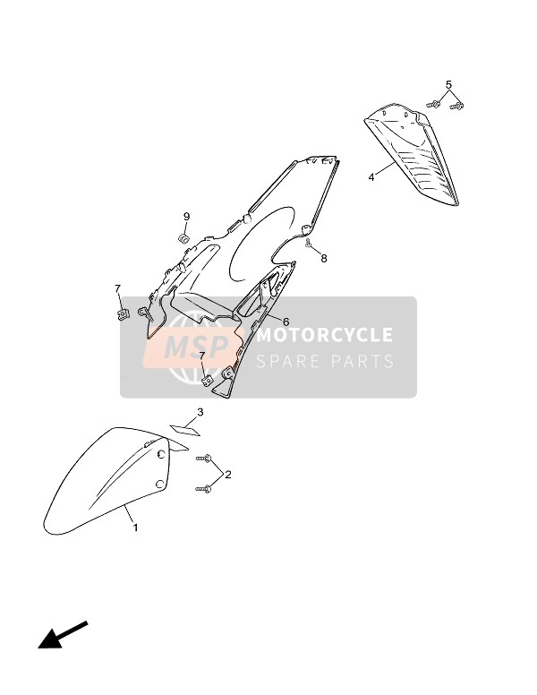 5RWF16291000, Fuhrung, Schlammschutz, Yamaha, 0